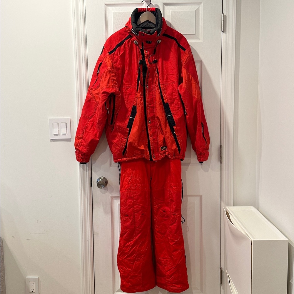 Vintage Killy Technical Equipment Red Ski Suit